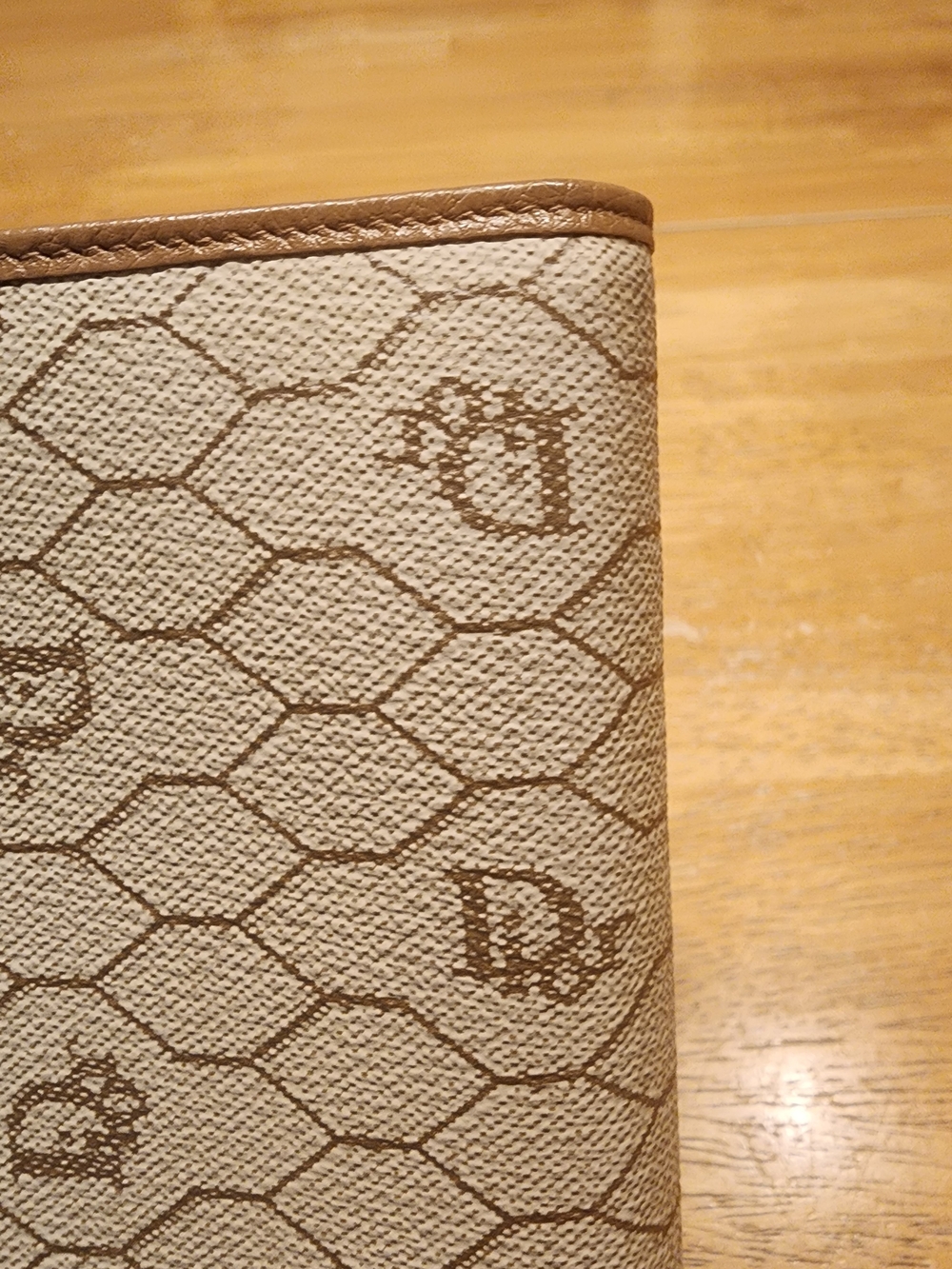 vintage Christian Dior brown honeycomb pattern planner or agenda cover - Picture 8 of 16